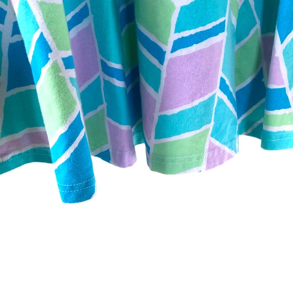 Retro Tank Mini Dress Fitted & Flare Colorful Size Small - Picture 4 of 6